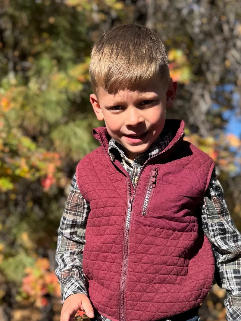 Burgundy Padded Vest
