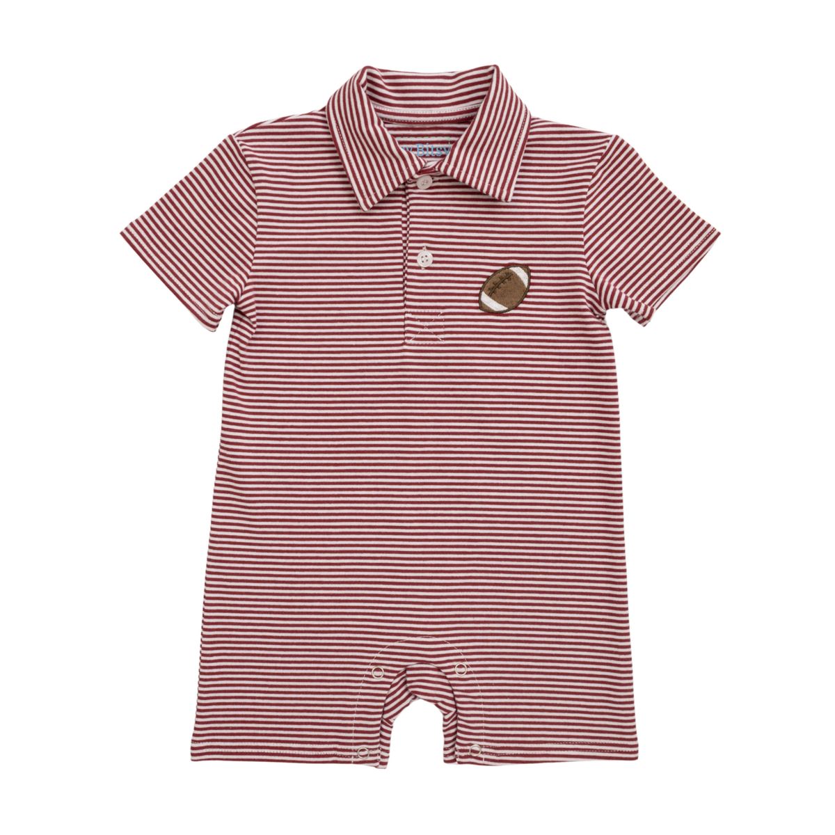Maroon Football Polo Romper