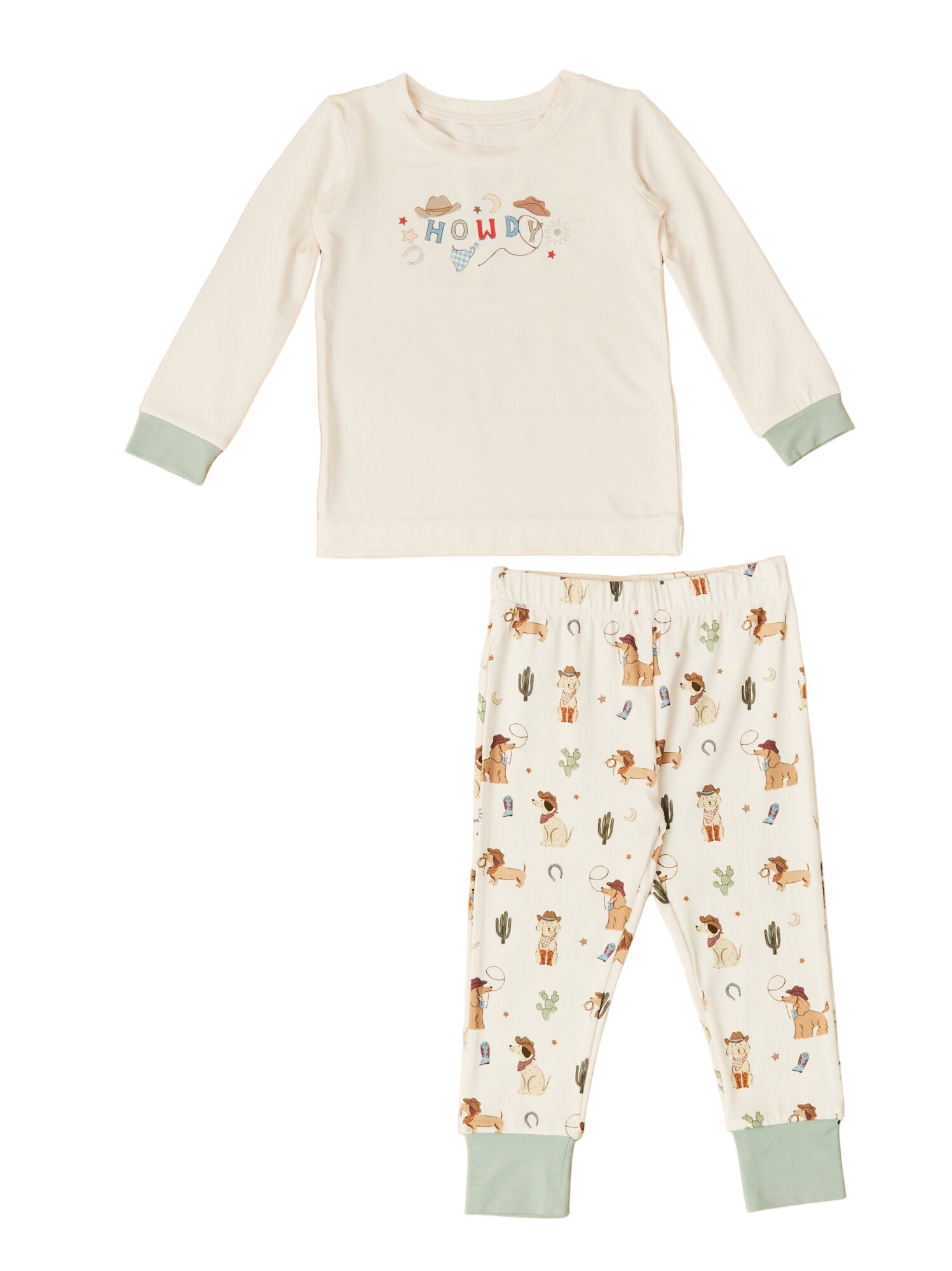 Howdy Cowboy Dogs LS PJ Set