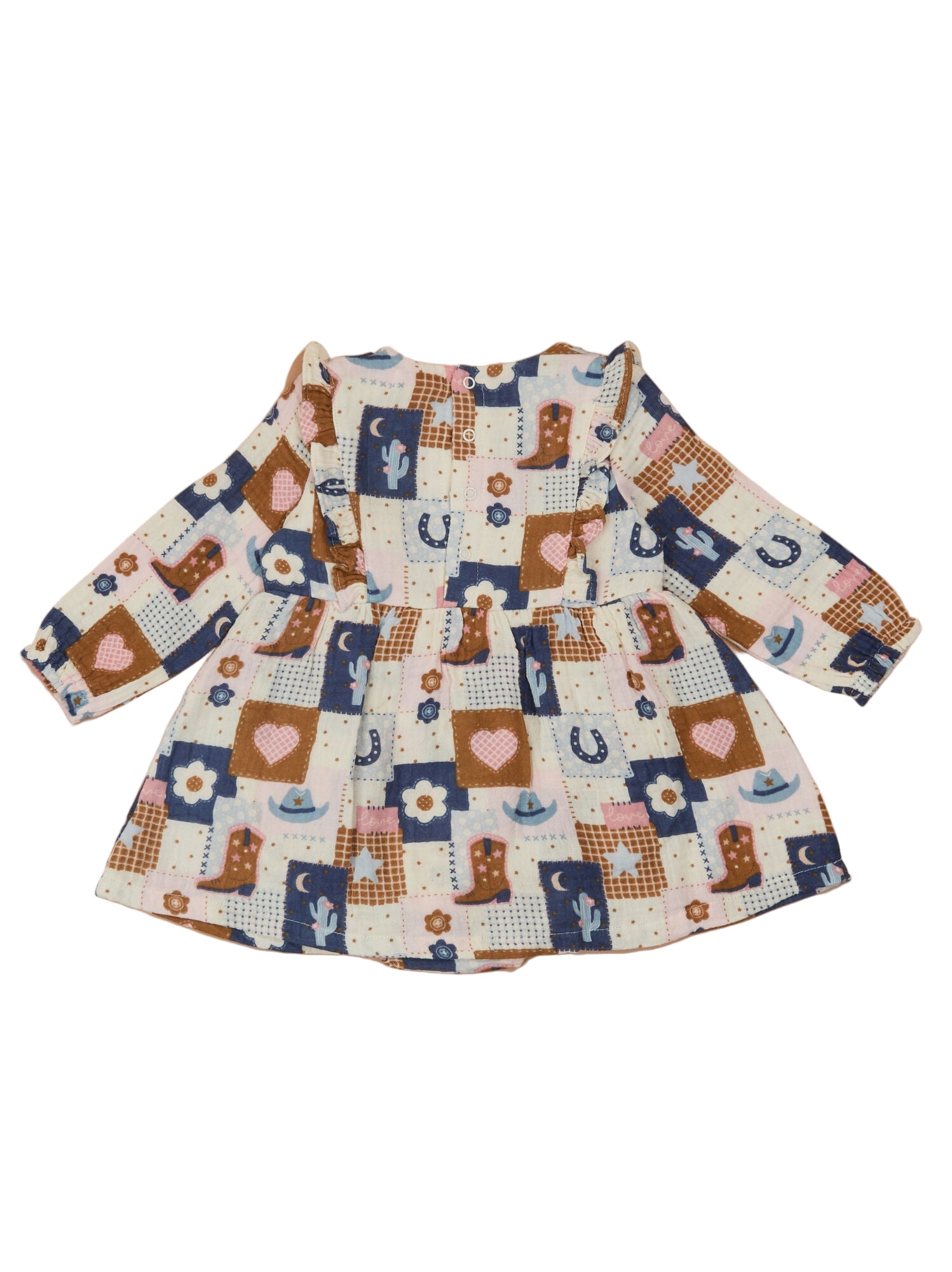 Patchwork Cowgirl Ruffle Bubble w Skirt