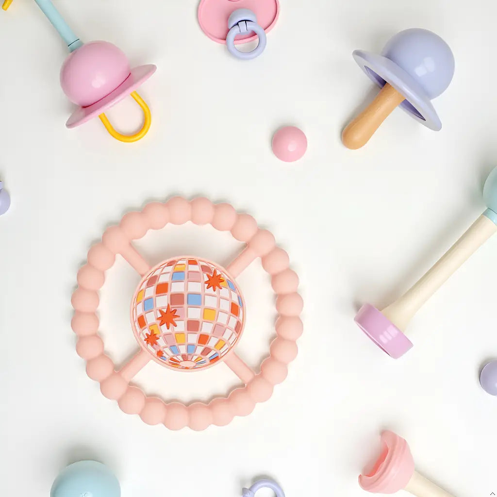 Disco Ball Baby Teether Ring