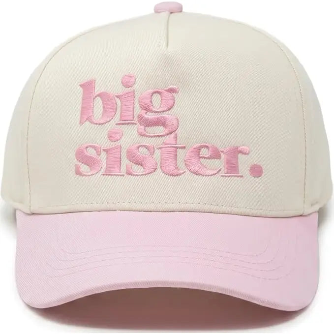2-Tone Cap: Big Sister - Light Pink/Beige