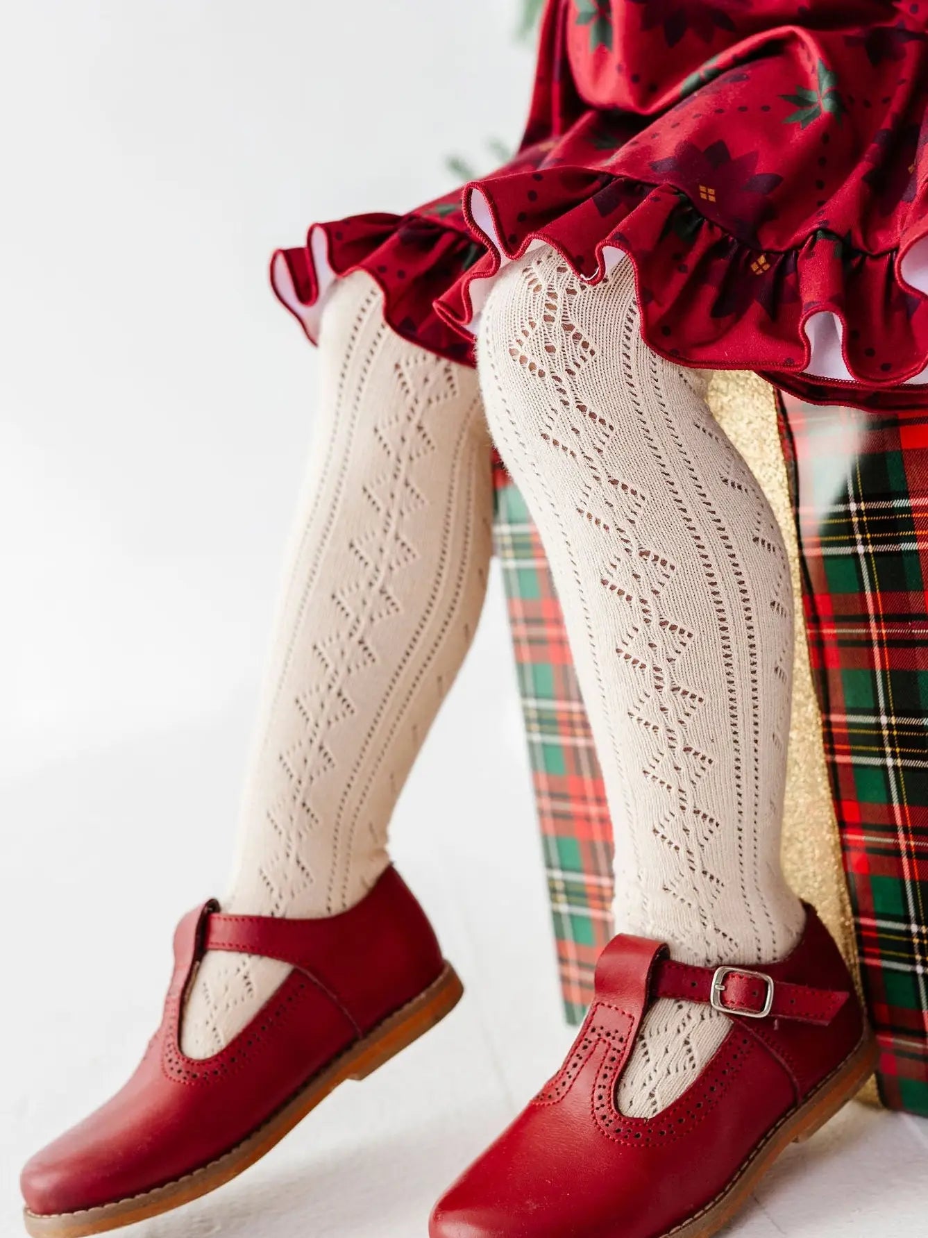 Fancy Knit Tights - Vanilla