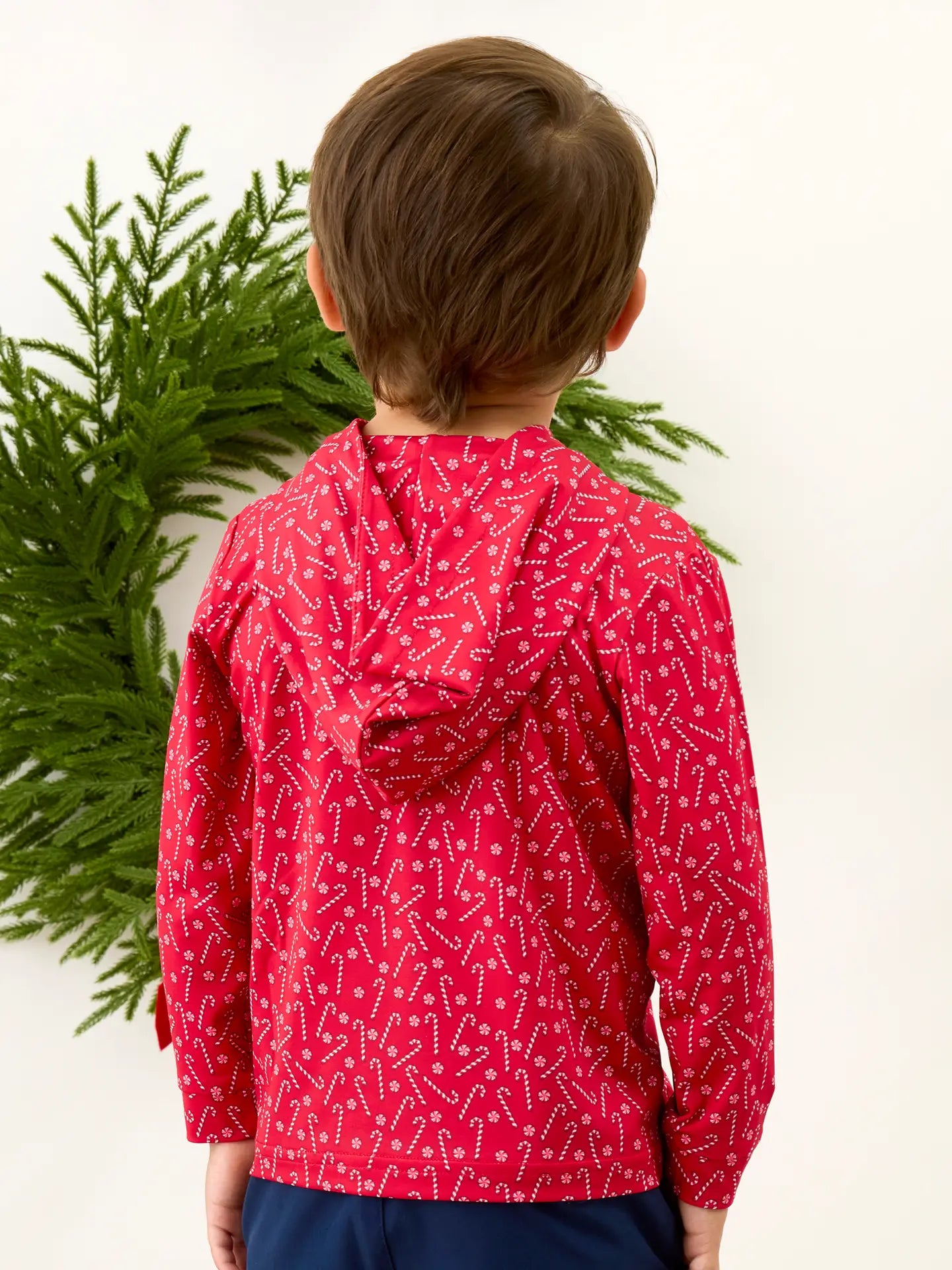 Tiny Candy Canes Performance Hooded Shirt