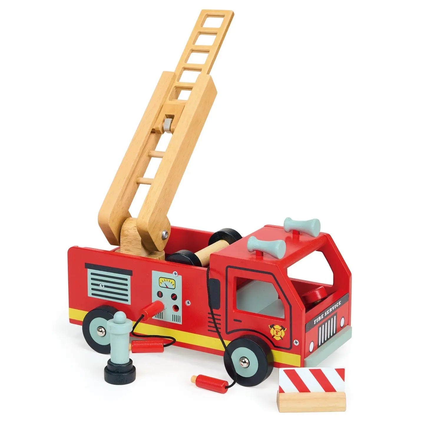 Red Wooden Fire Engine Toy