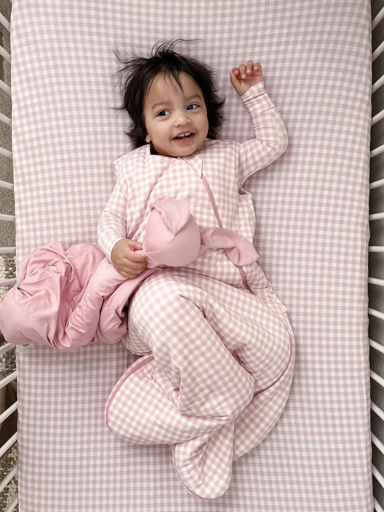 Pink Gingham SLEEP BAG 1.0 TOG