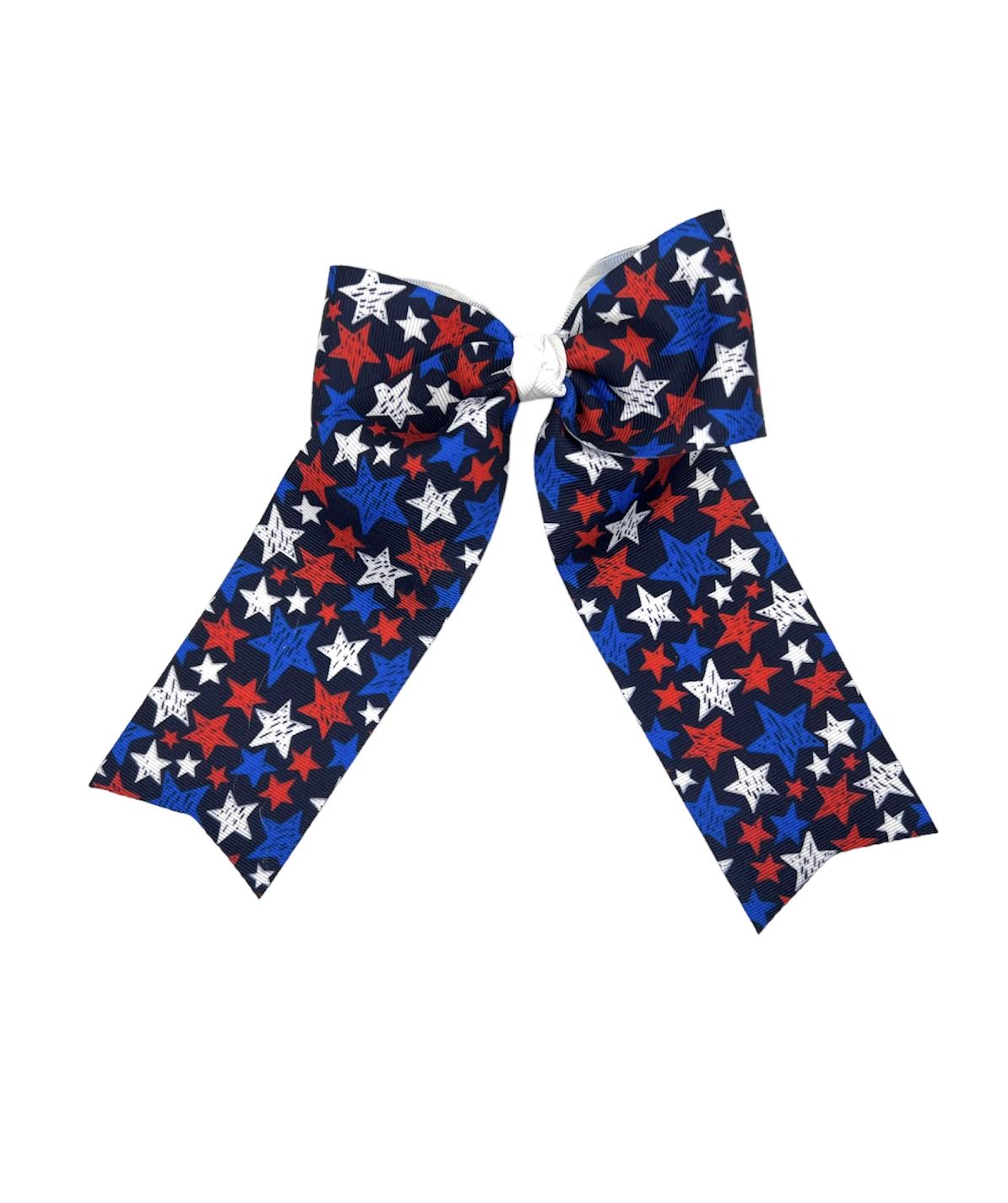 Fourth of July Stars Long Tail Bow