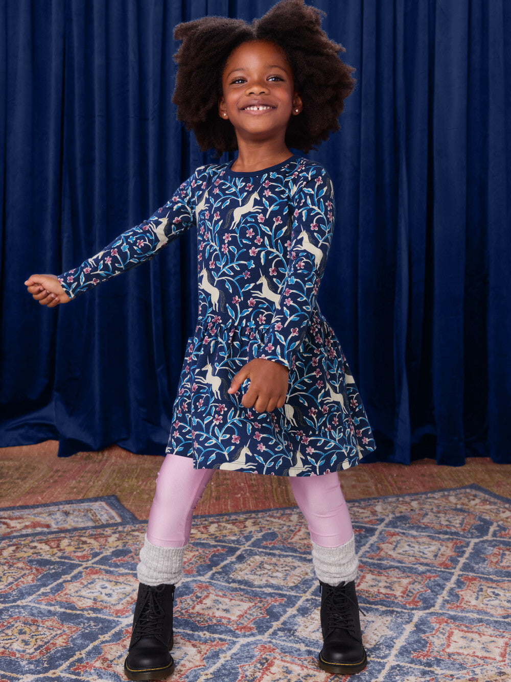 Hydrangea Pink Shiny Leggings