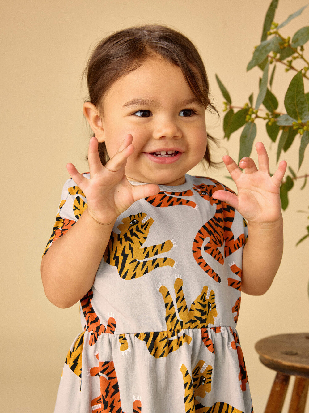 Lightning Tigers SS Twirl Dress