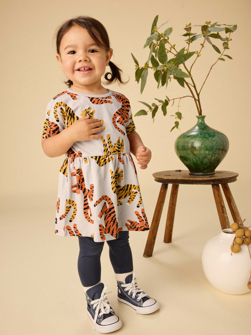 Lightning Tigers SS Twirl Dress