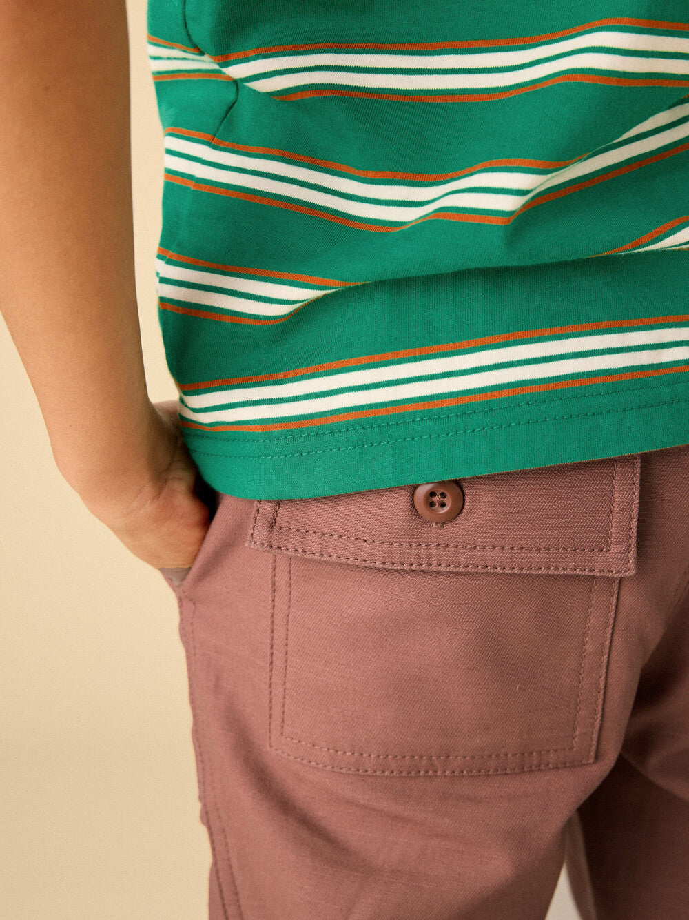 Russet Tan Twill Drawstring Pants