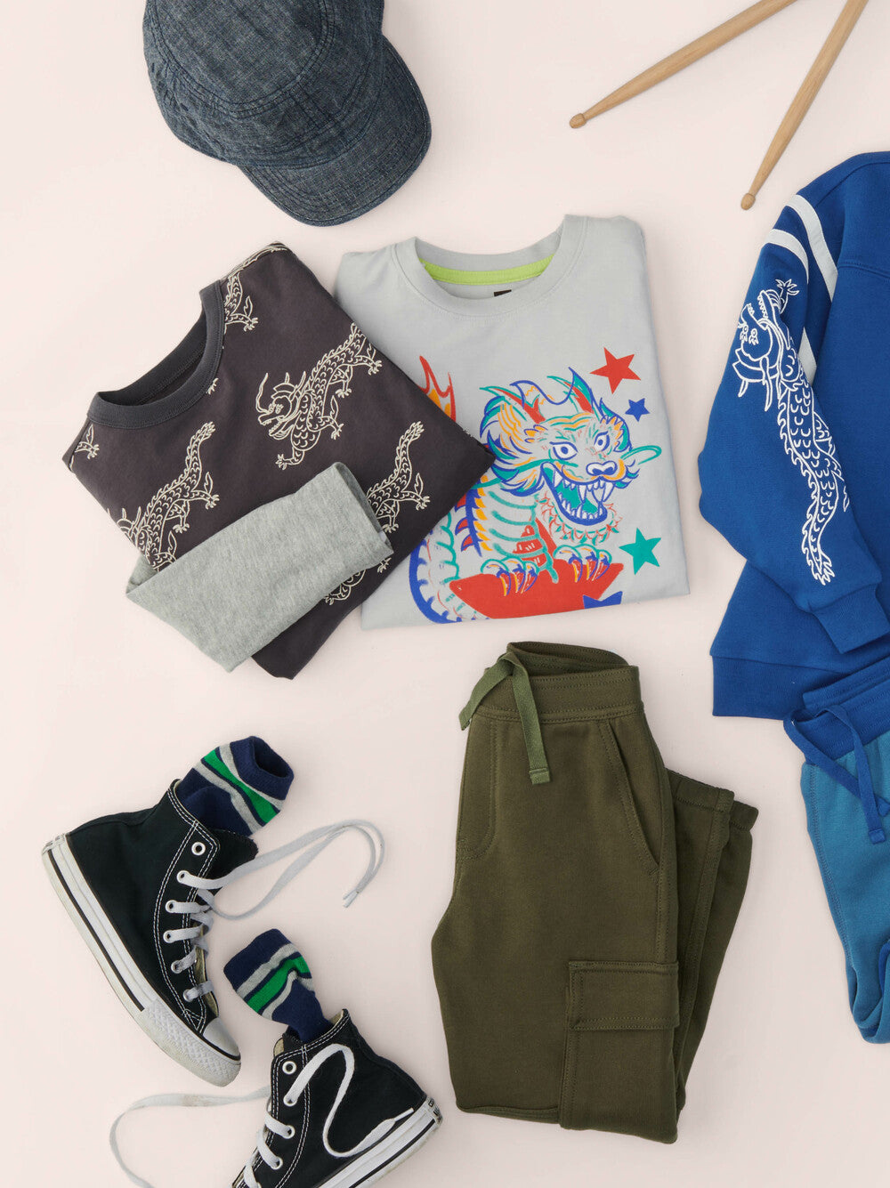 Korean Printed LS Layer Sleeve Tee