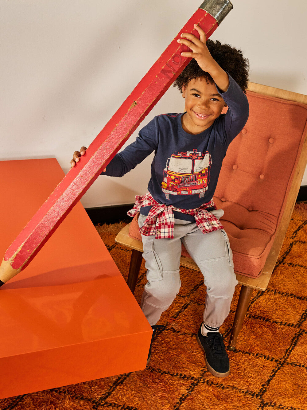 Indigo 2-Sided Firetruck LS Tee