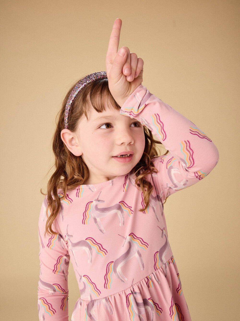 Rainbow Unicorn Pink Printed Ballet Dress