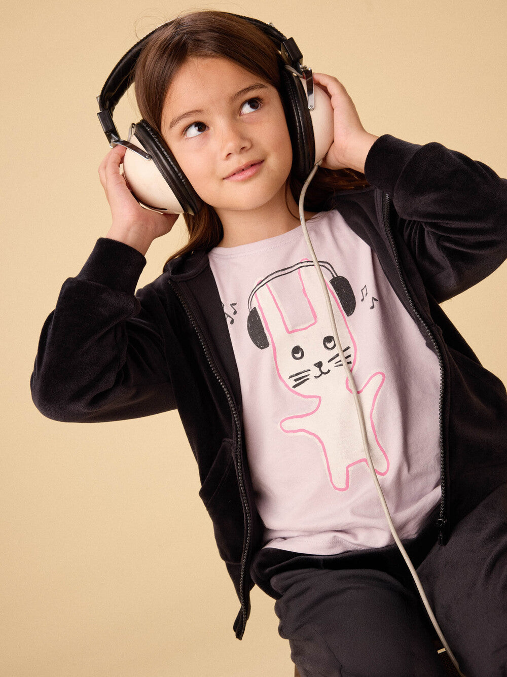 Urchin Purple Bunny Bop Graphic LS Tee