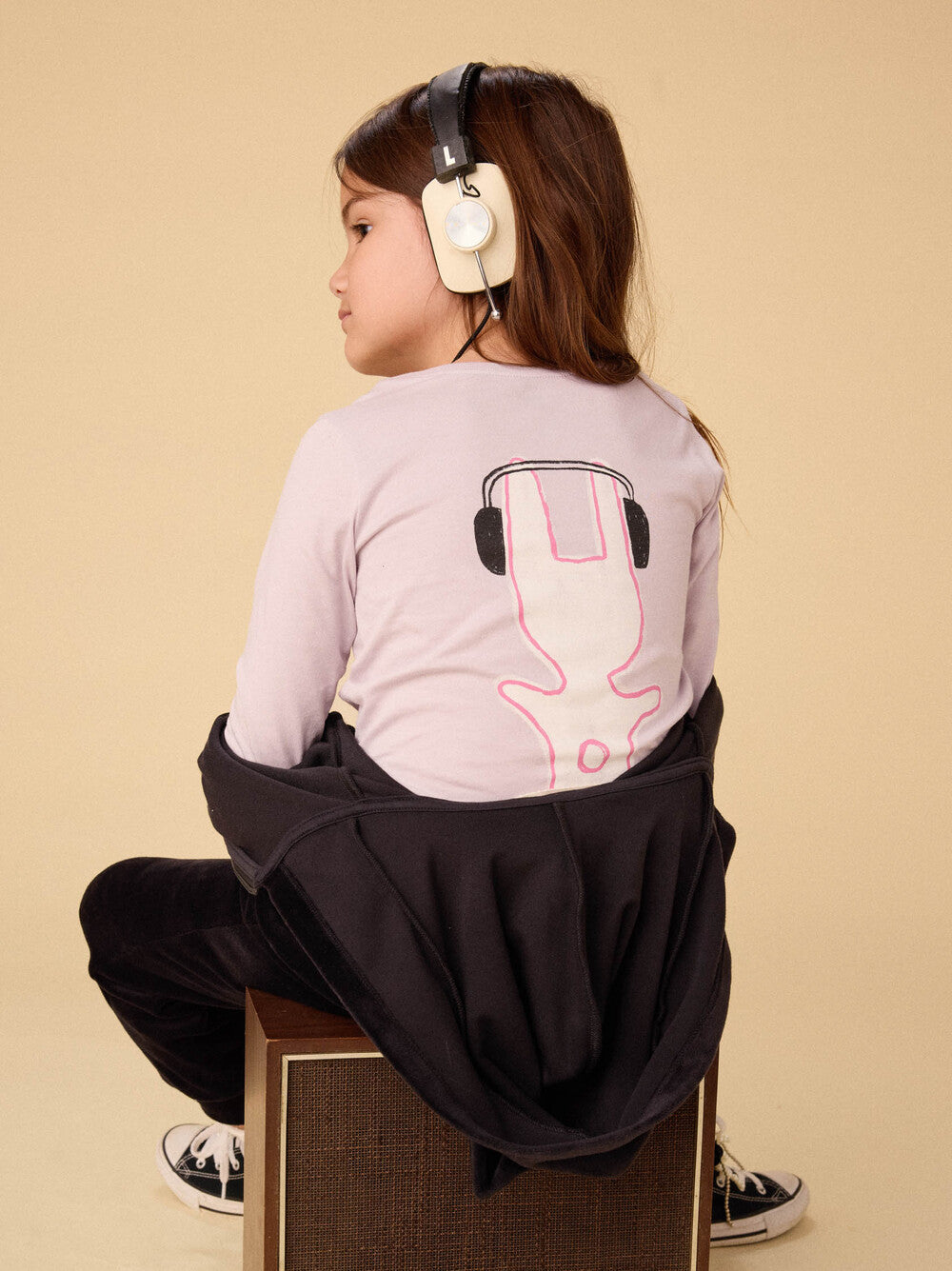 Urchin Purple Bunny Bop Graphic LS Tee