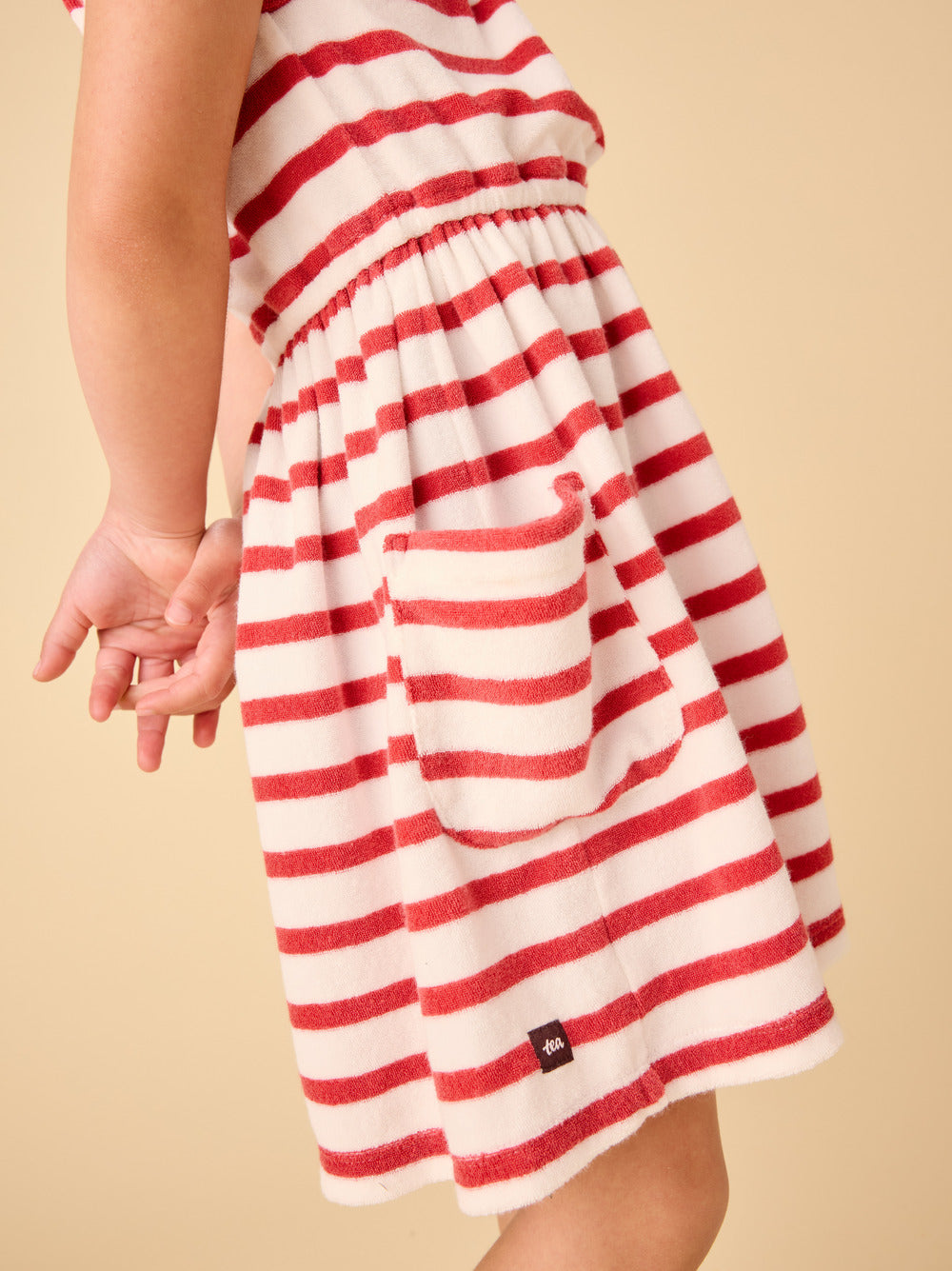 New Stripe Tie Shoulder Twirl Dress