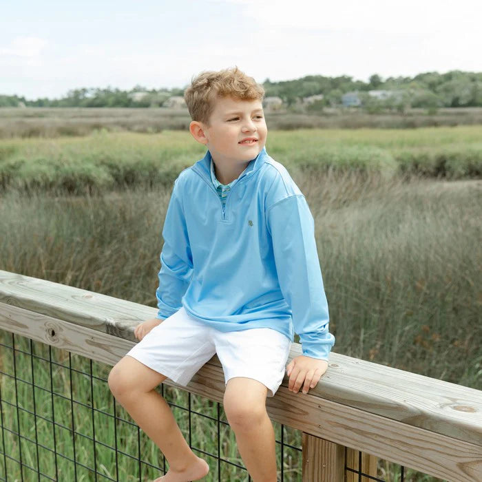 PERFORMANCE HALF ZIP-BLUE