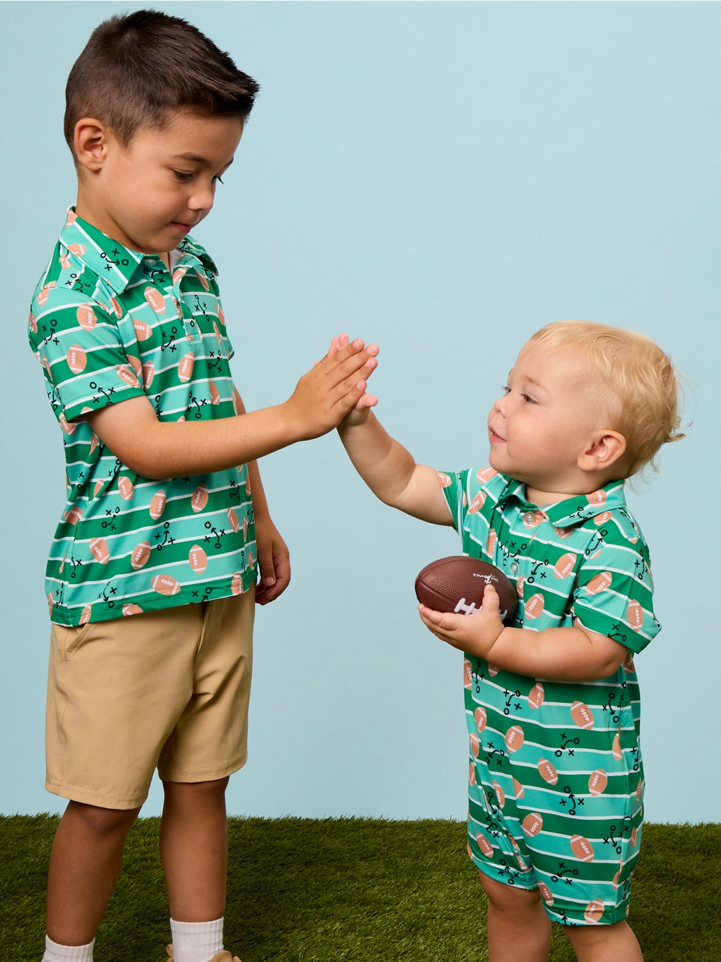 Touchdown Football Performance Polo Romper
