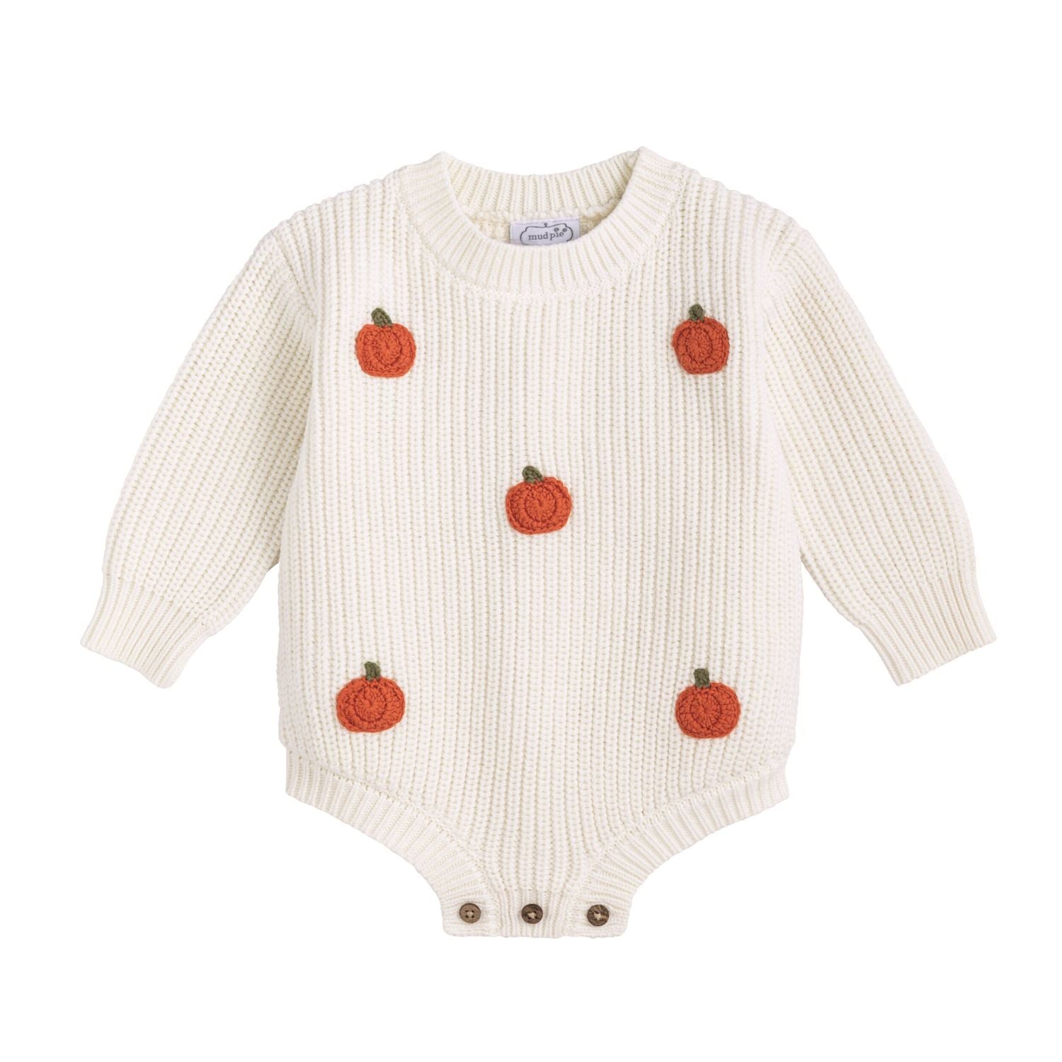 Ivory Embroidered Pumpkin Sweater Bubble