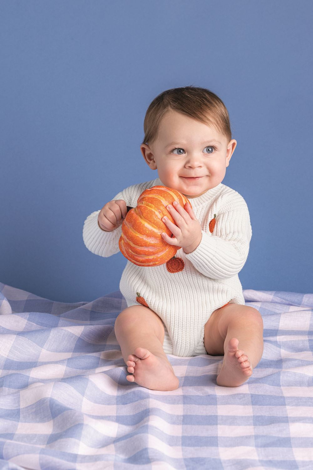 Ivory Embroidered Pumpkin Sweater Bubble