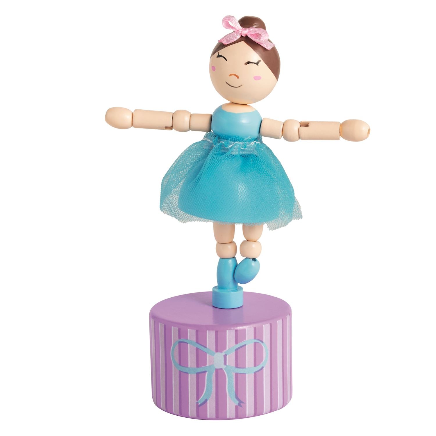 Blue Ballerina Wooden Toy
