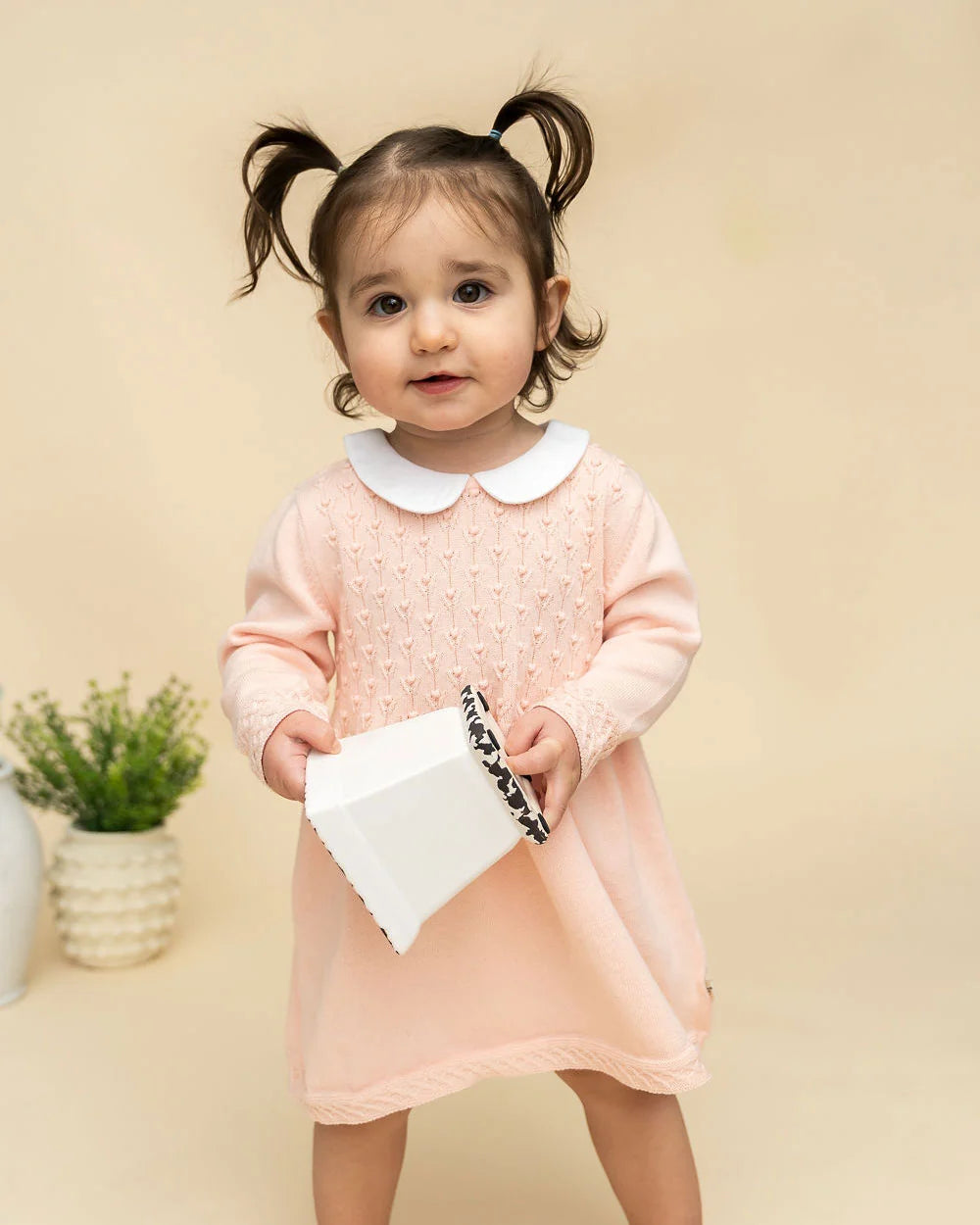 Milan Knit Peter Pan Tulip Sweater Dress