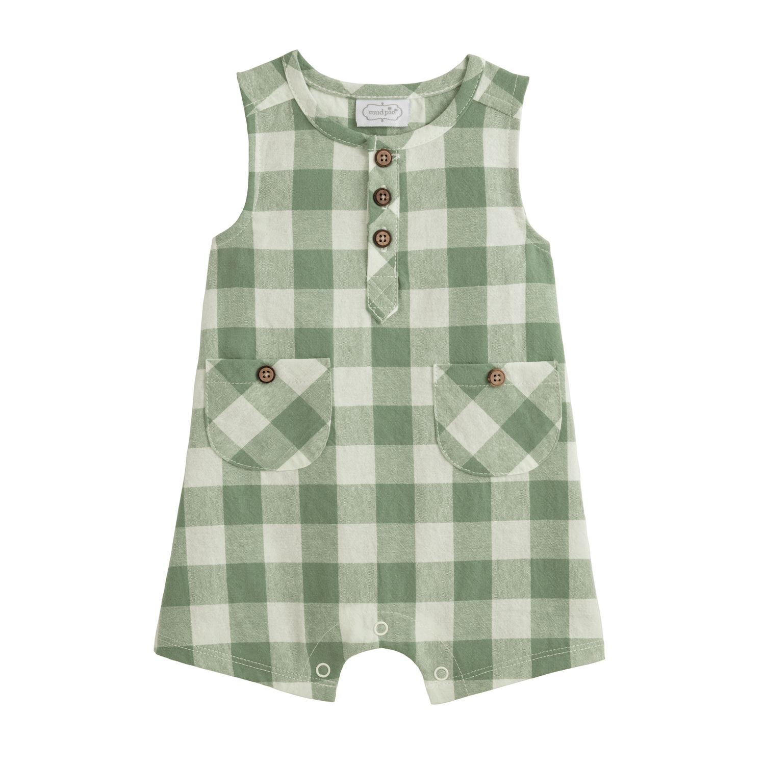 Green Check Romper