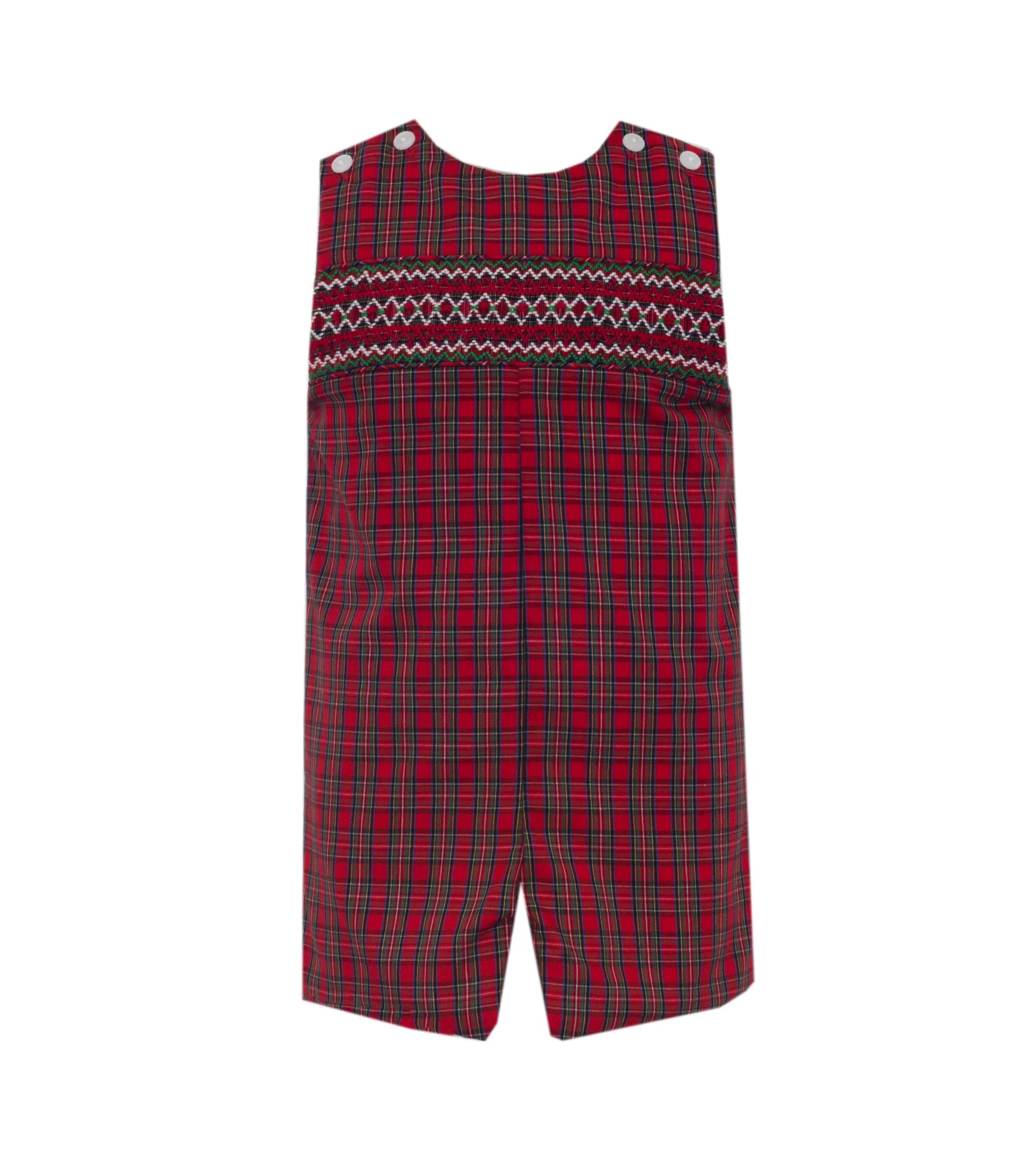 Charles Red Plaid Jon Jon with Peter Pan Collar Shirt