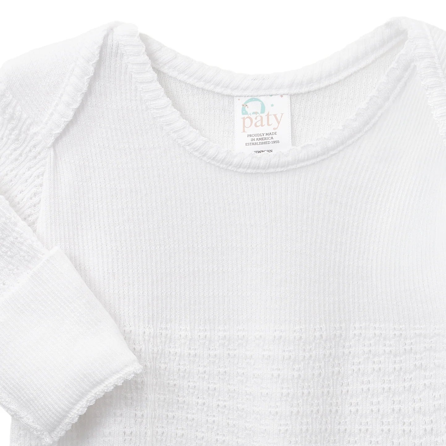 Paty Knit Gown - No Bow White