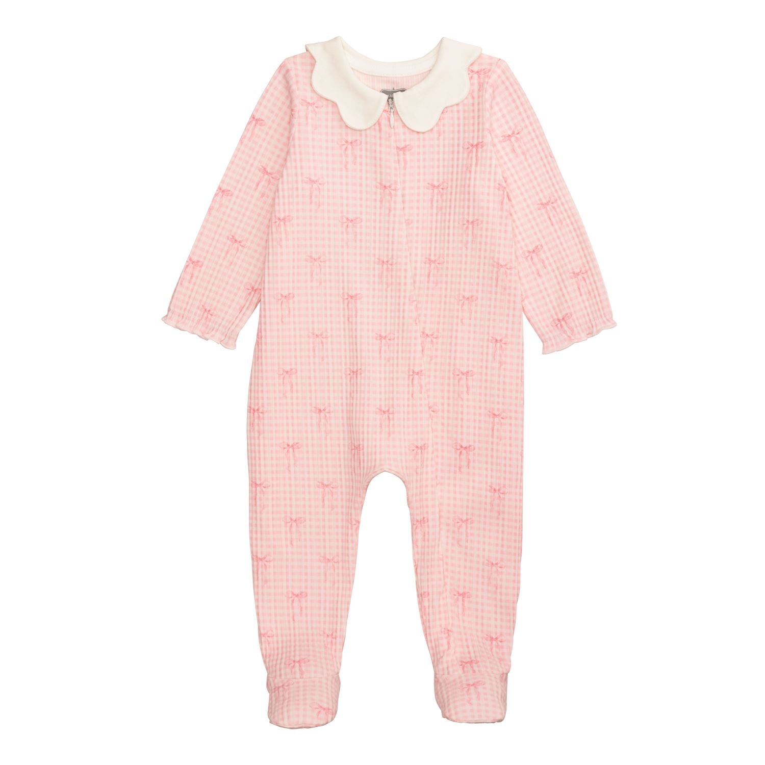 Bows Pink Scallop Sleeper