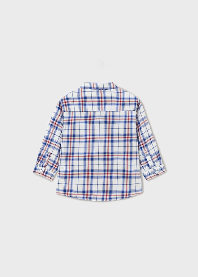Red White and Blue Plaid Button Down Shirt