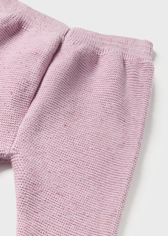 Petal Violet Knit LS Pants & Cable Hat