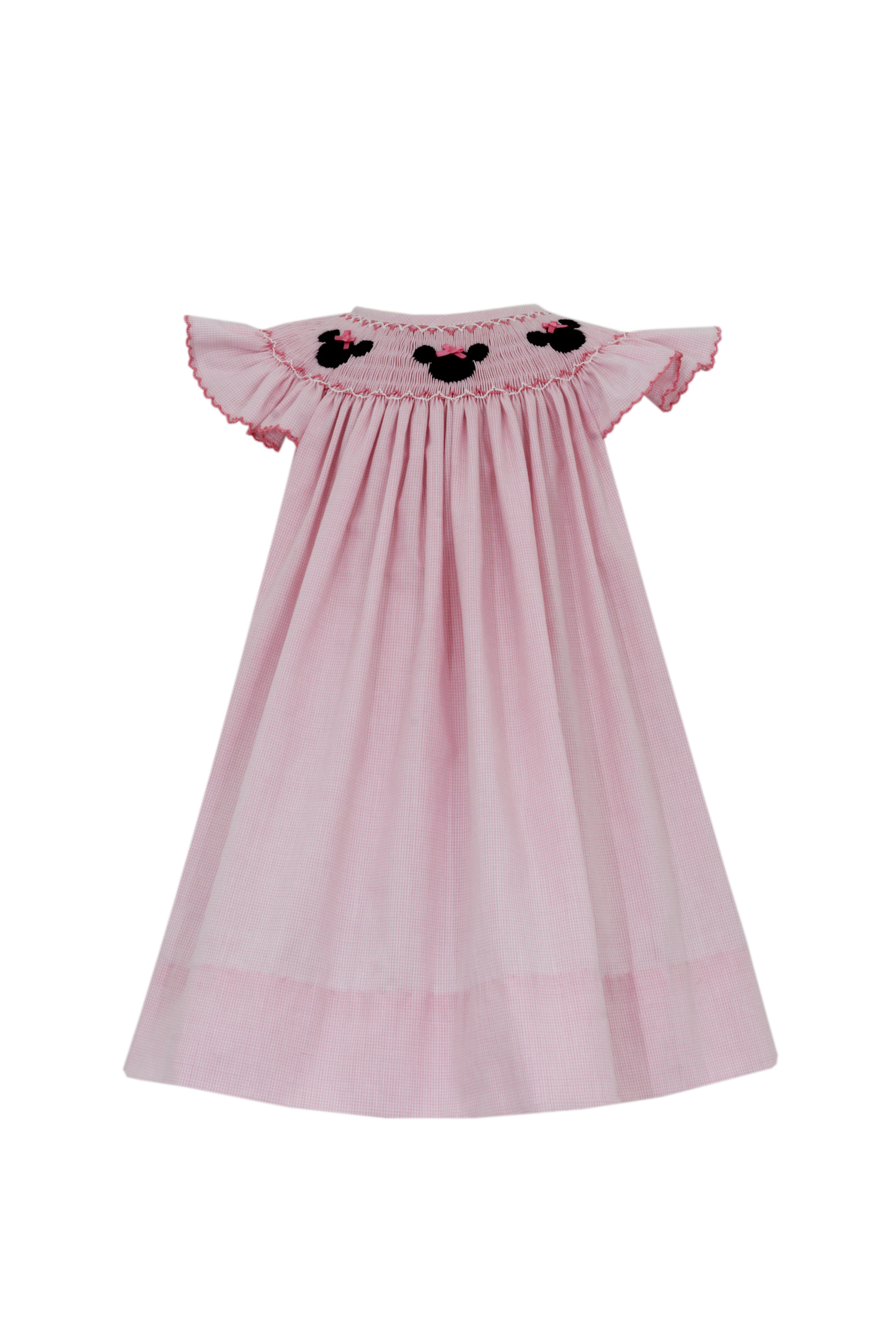 Pink Microcheck Minnie Mouse Bishop Dress