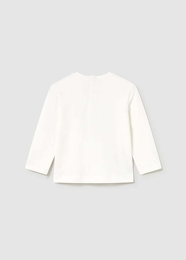 Silver Bow White LS Tee