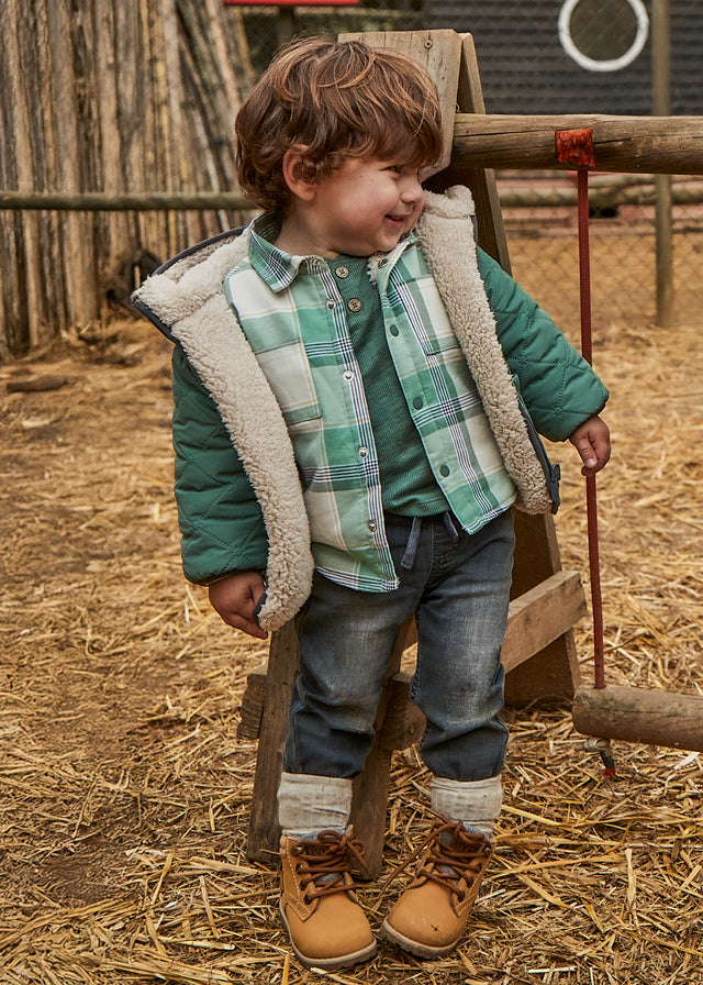 Dark Gray Drawstring Denim Pants