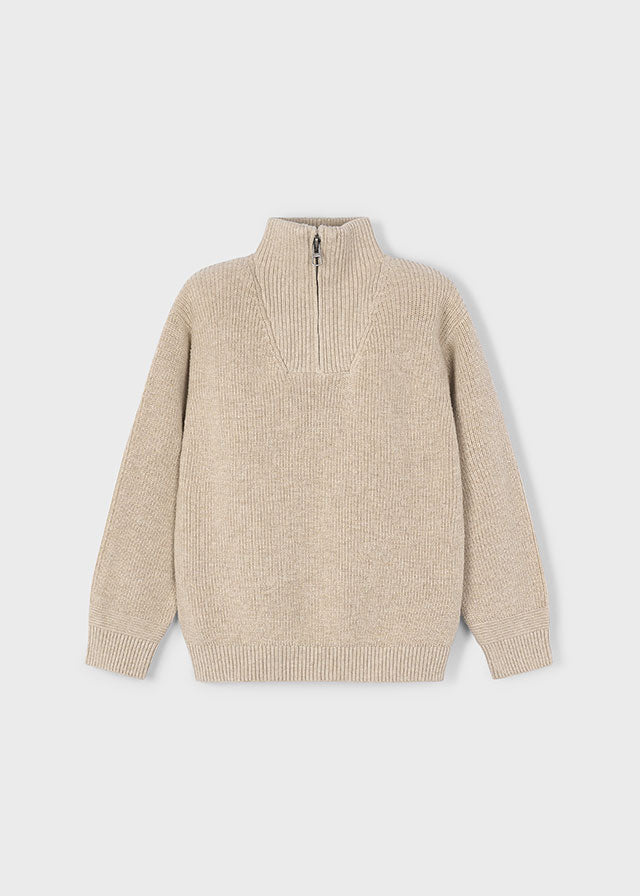 Oatmeal Quarter Zip Sweater