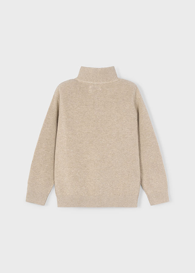 Oatmeal Quarter Zip Sweater
