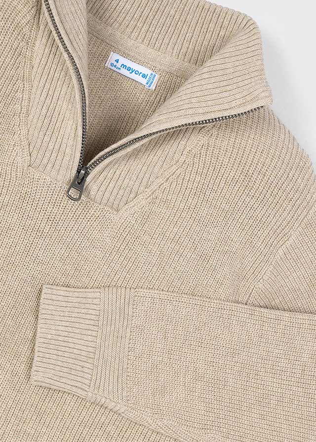 Oatmeal Quarter Zip Sweater