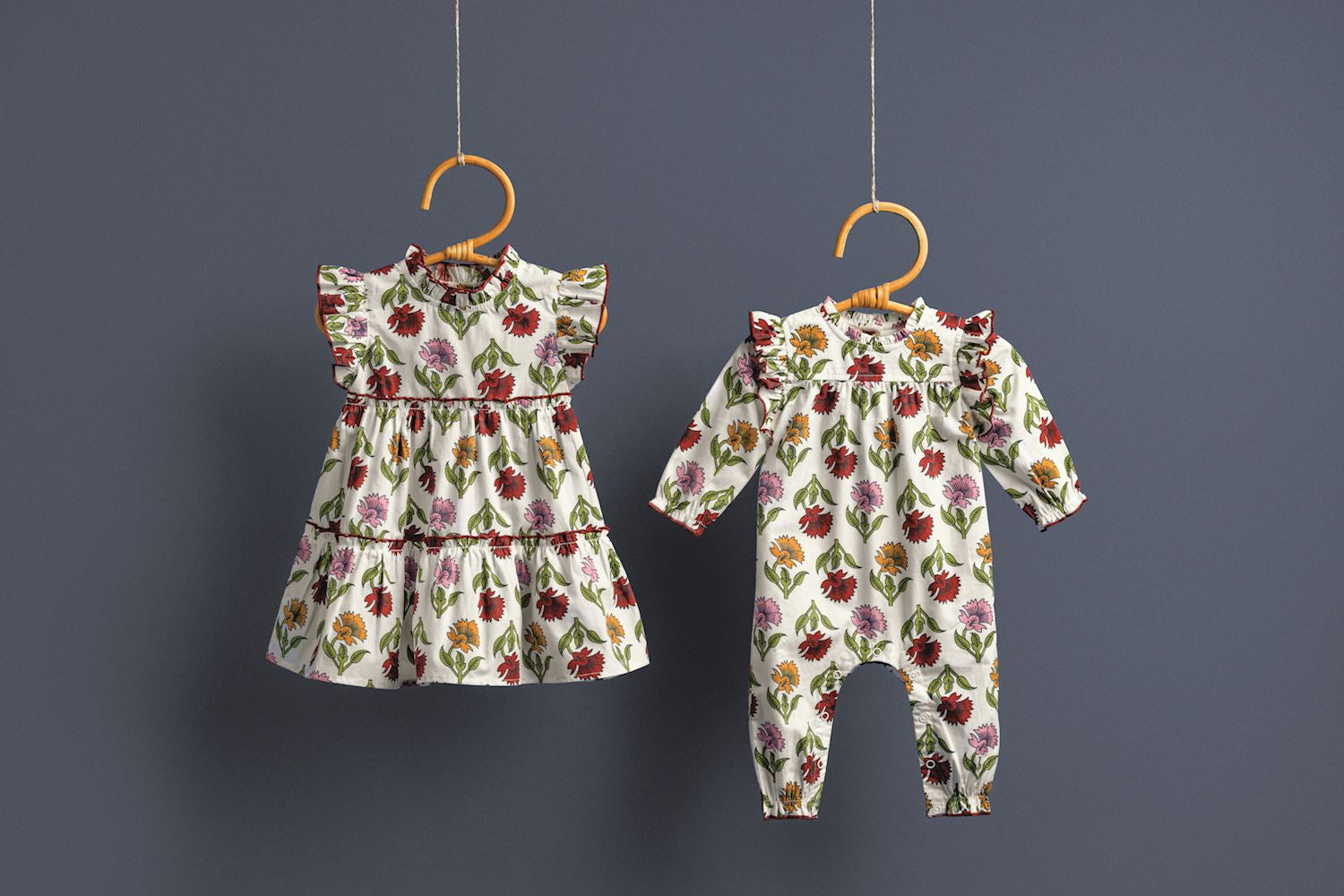 Fall Multi Floral Ruffle Dress