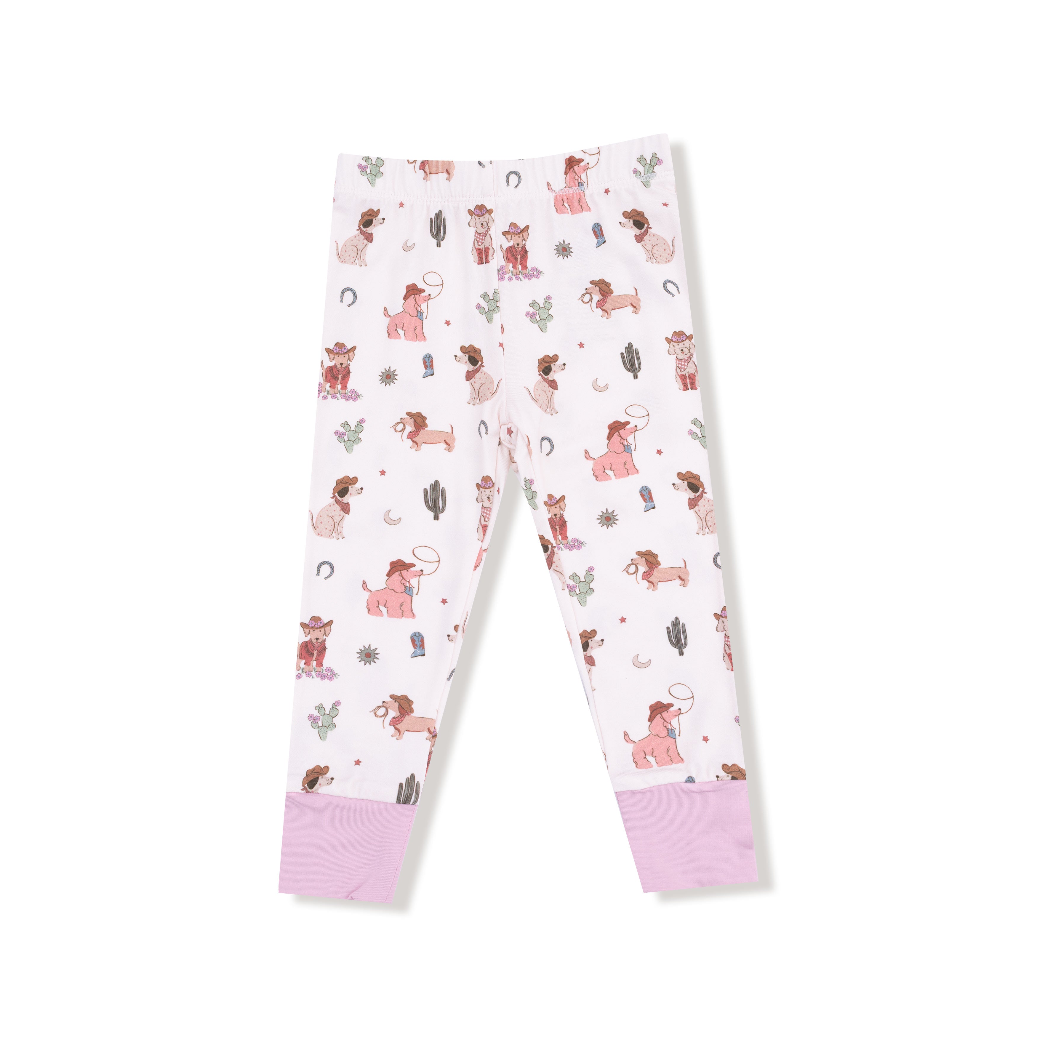 Howdy Pink Cowgirl Dogs LS PJ Set