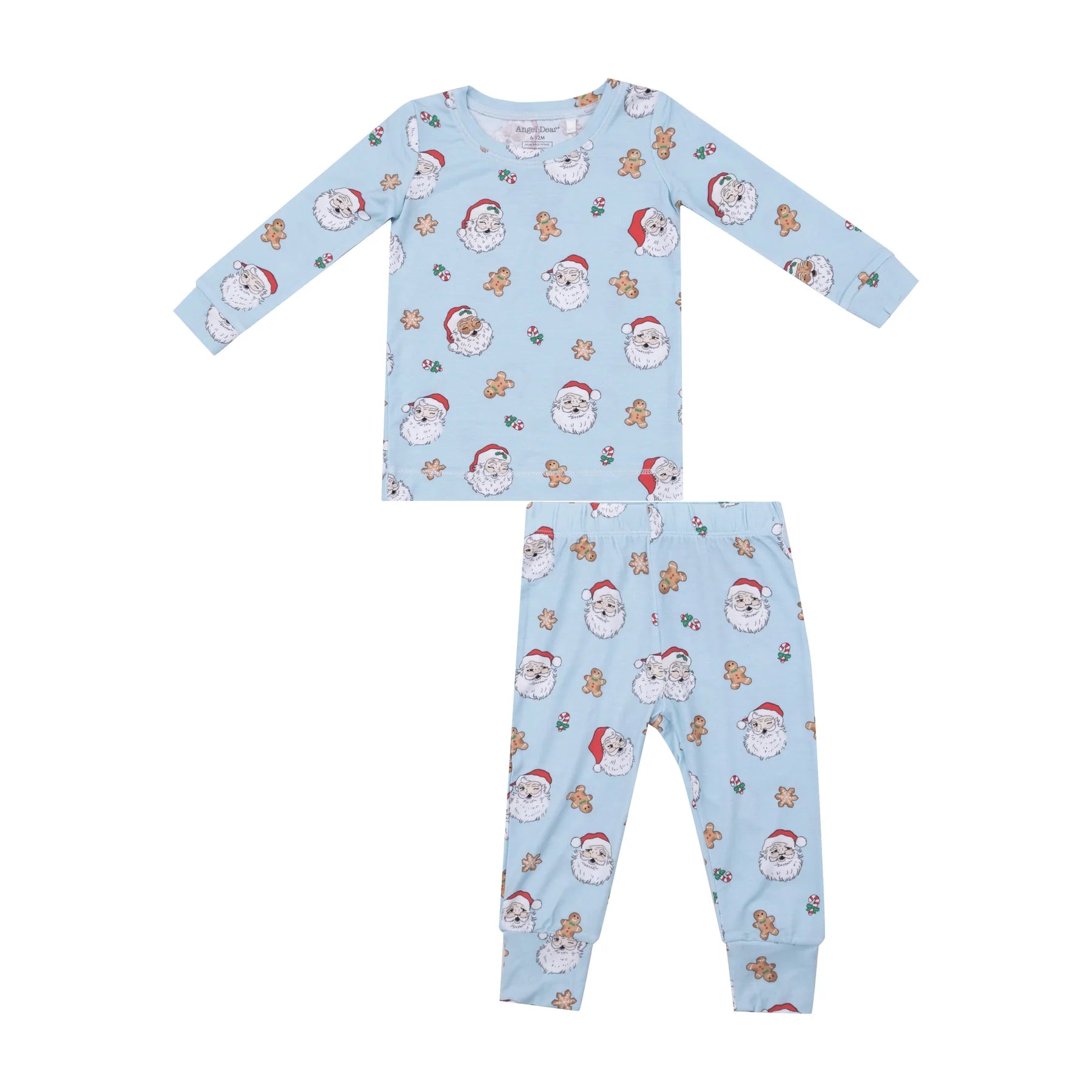 Blue Vintage Santas LS PJ Set