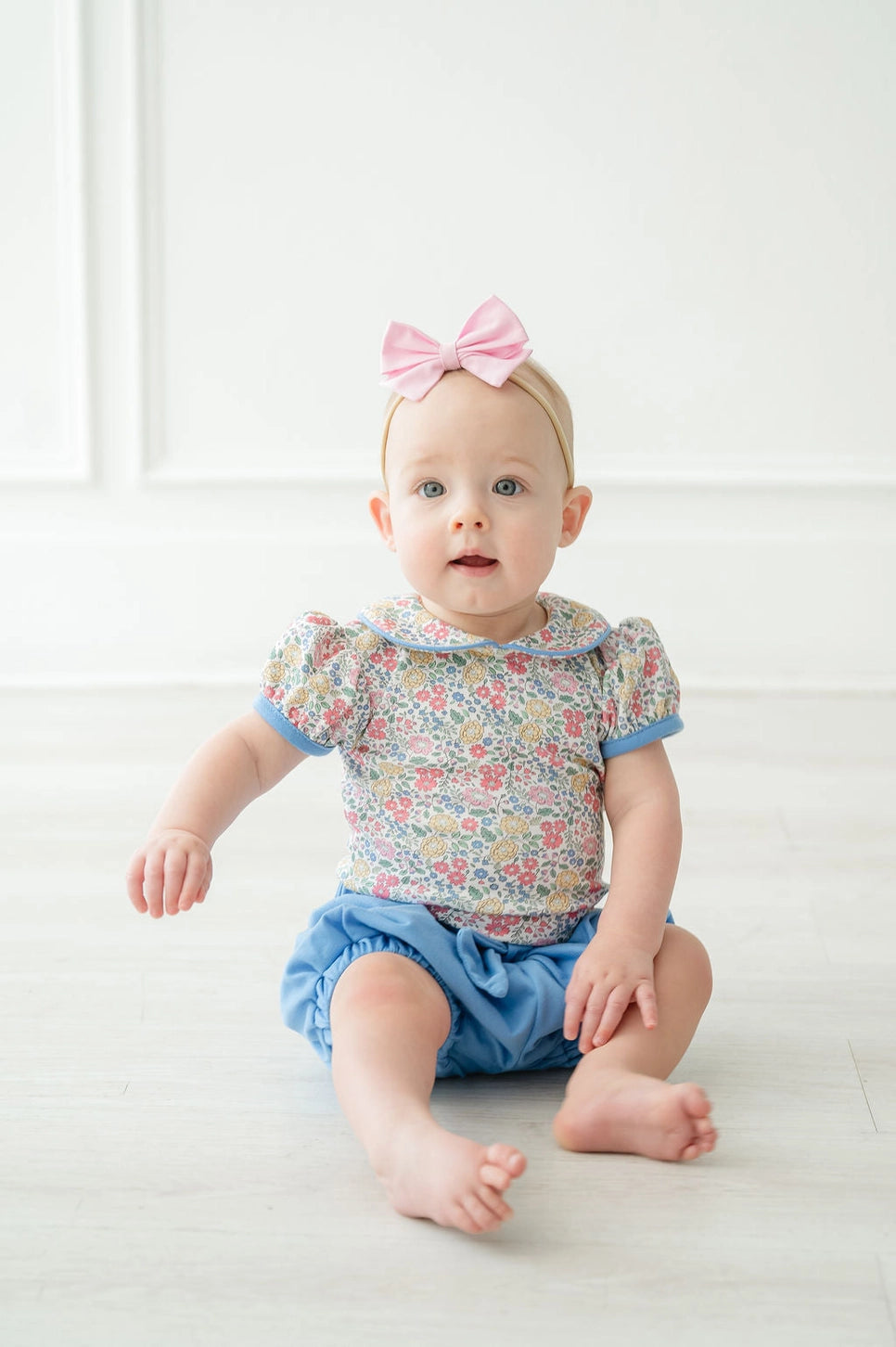 Secret Garden Floral Pima Baby Onesie Set