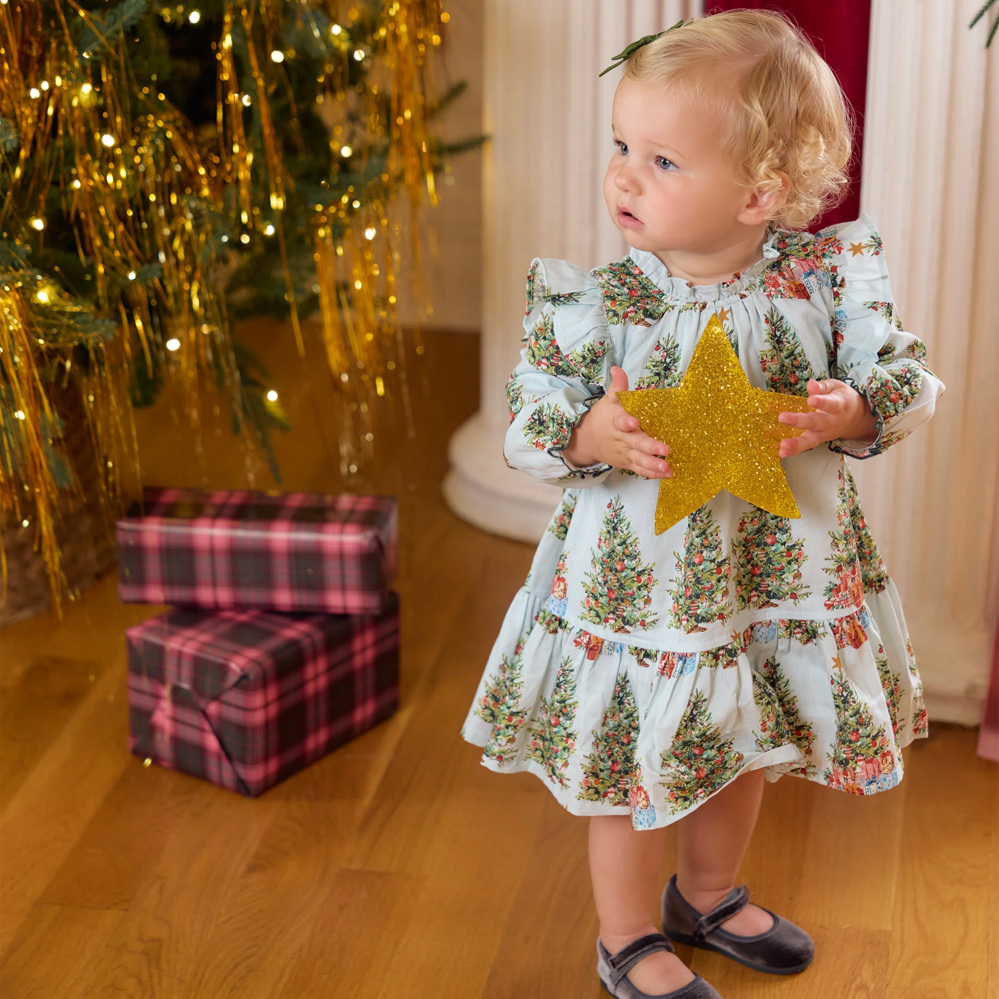 Trees and Presents Harper Dress Set