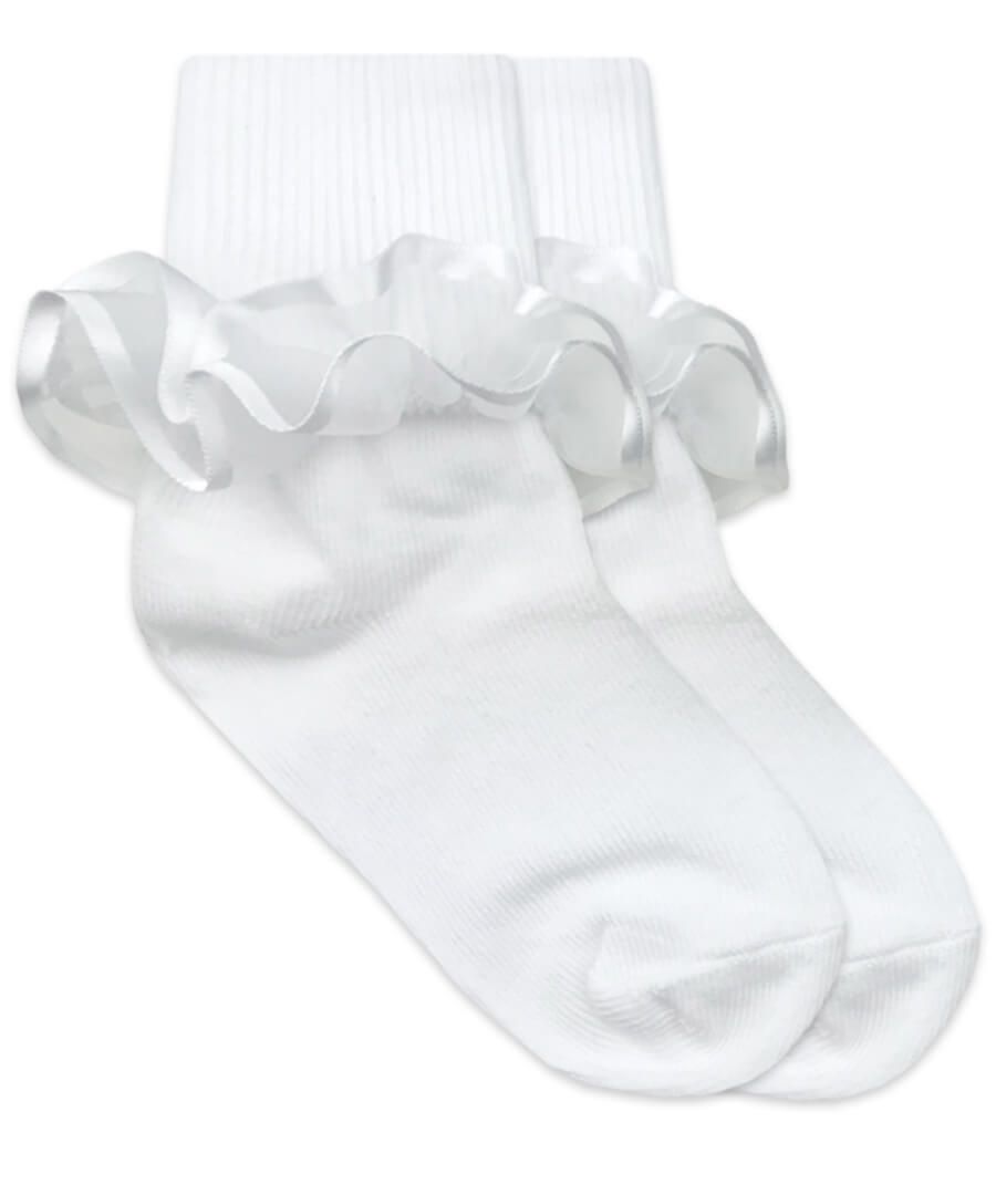 Frilly White Ruffle Socks
