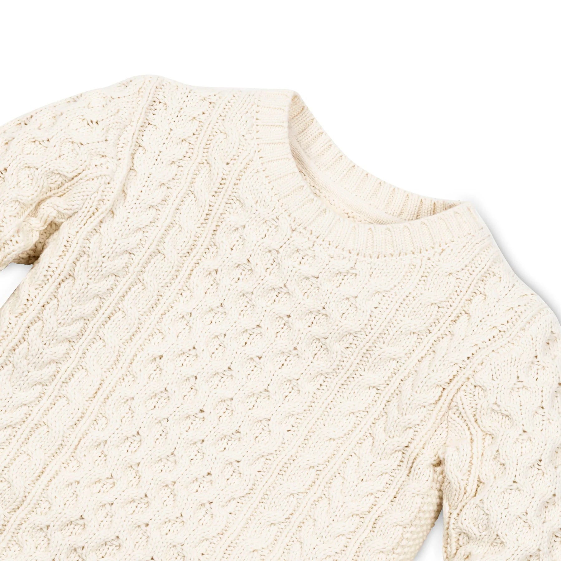 Ivory Organic Fisherman Sweater