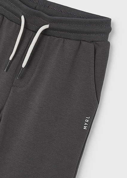 Dark Gray Basic Cuffed Drawstring Sweatpants
