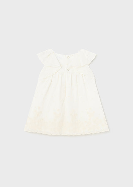 Natural Flower Embroidered SS Dress