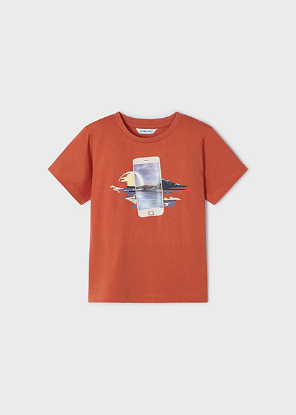 Mobile Phone Sunset Color Change Tee