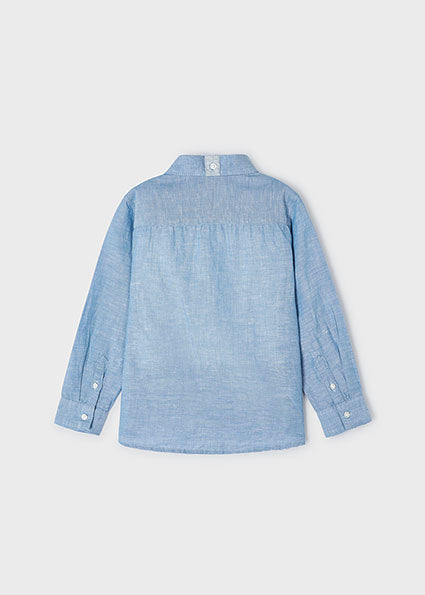 Ocean Blue Pocket Fold Button Down Shirt